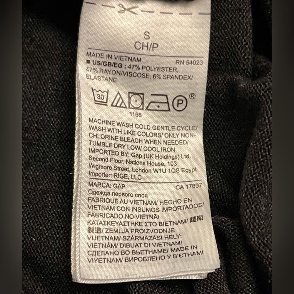 Gap Softspun Wide-Leg Black Pants Size Small - Picture 5 of 5